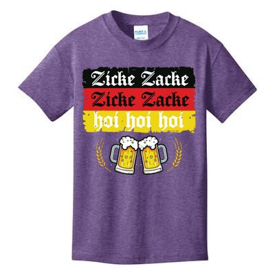 Zicke Zacke Hoi Oktoberfest German Flag Party Funny Kids T-Shirt