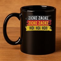 Zicke Zacke Hoi Hoi German Drinking Song Prost Cheers 11oz C Handle Ceramic Mug