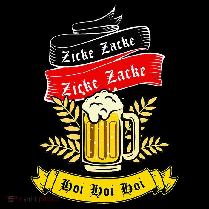 Zicke Zacke Hoi Funny Germany Flag Oktoberfest German Tall T-Shirt