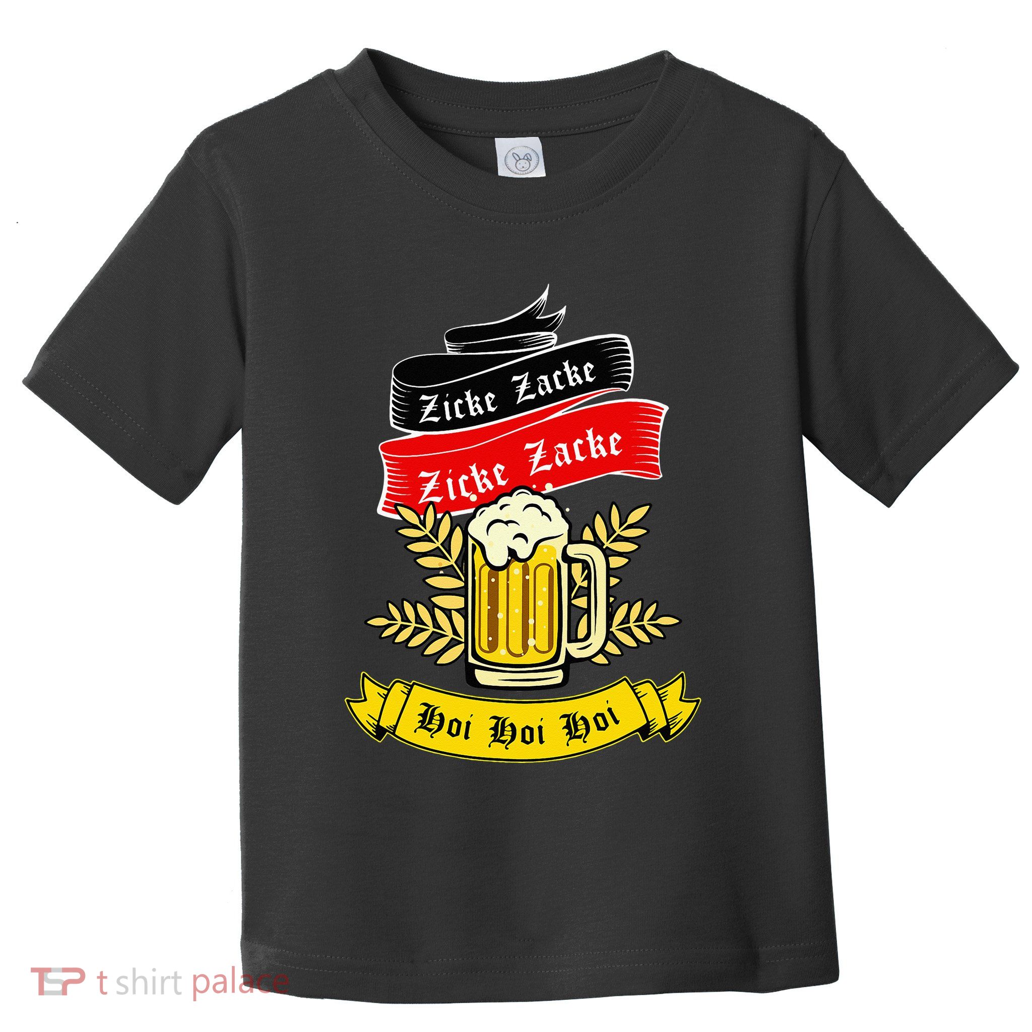 Zicke Zacke Hoi Funny Germany Flag Oktoberfest German Toddler T-Shirt