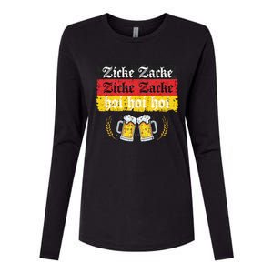 Zicke Zacke Hoi Oktoberfest German Flag Party Womens Cotton Relaxed Long Sleeve T-Shirt