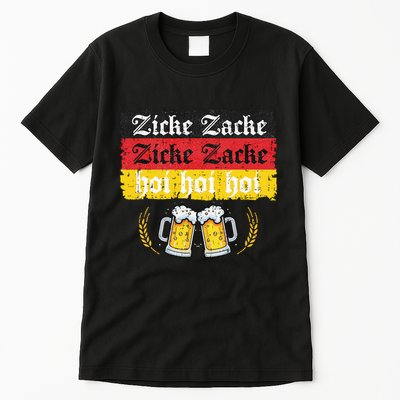 Zicke Zacke Hoi Oktoberfest German Flag Party Tall T-Shirt