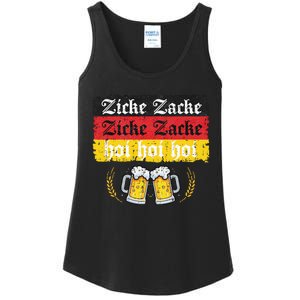 Zicke Zacke Hoi Oktoberfest German Flag Party Ladies Essential Tank