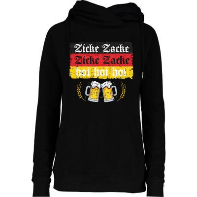 Zicke Zacke Hoi Oktoberfest German Flag Party Womens Funnel Neck Pullover Hood