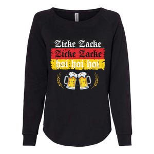 Zicke Zacke Hoi Oktoberfest German Flag Party Womens California Wash Sweatshirt