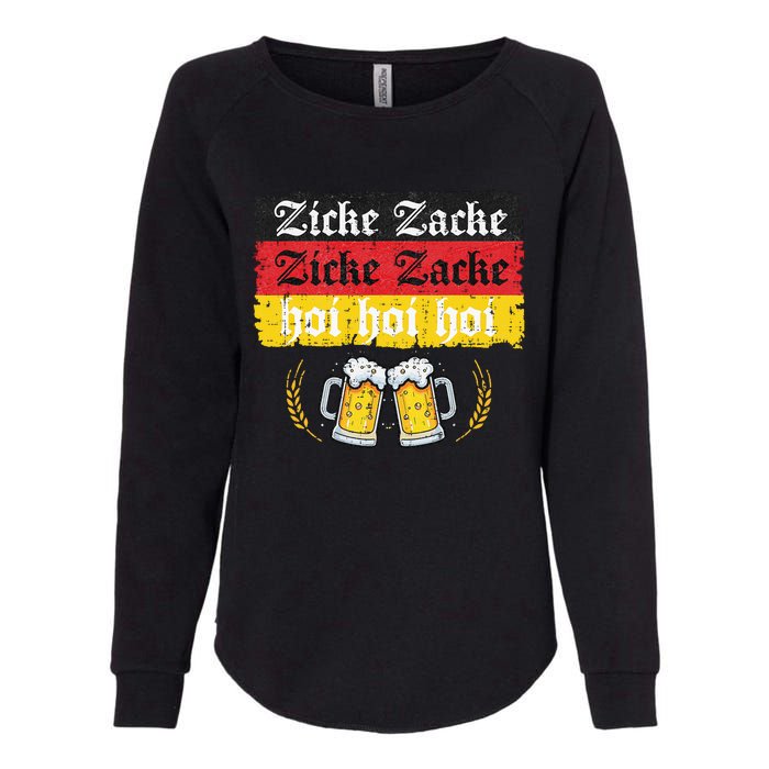 Zicke Zacke Hoi Oktoberfest German Flag Party Womens California Wash Sweatshirt