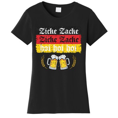 Zicke Zacke Hoi Oktoberfest German Flag Party Women's T-Shirt