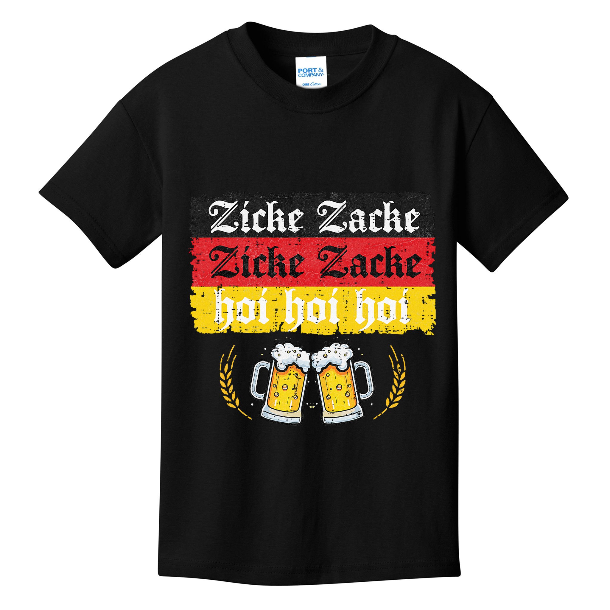 Zicke Zacke Hoi Oktoberfest German Flag Party Kids T-Shirt