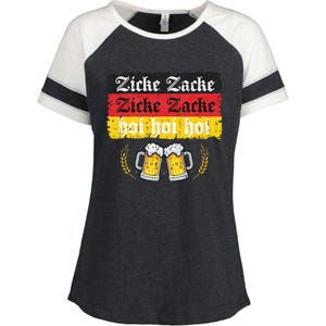 Zicke Zacke Hoi Oktoberfest German Flag Party Enza Ladies Jersey Colorblock Tee