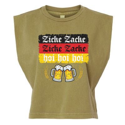 Zicke Zacke Hoi Oktoberfest German Flag Party Garment-Dyed Women's Muscle Tee