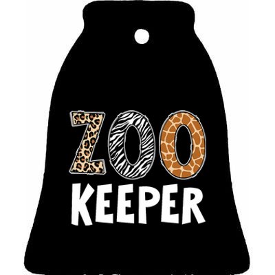 Zookeeper Zoo Keeper Costume Adult Animals Wildlife Safari Ceramic Bell Ornament