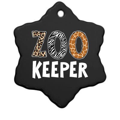 Zookeeper Zoo Keeper Costume Adult Animals Wildlife Safari Ceramic Star Ornament