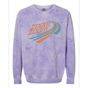 Zoom Zoom Racing Funny Graphic Colorblast Crewneck Sweatshirt