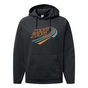 Zoom Zoom Racing Funny Graphic Performance Fleece Hoodie