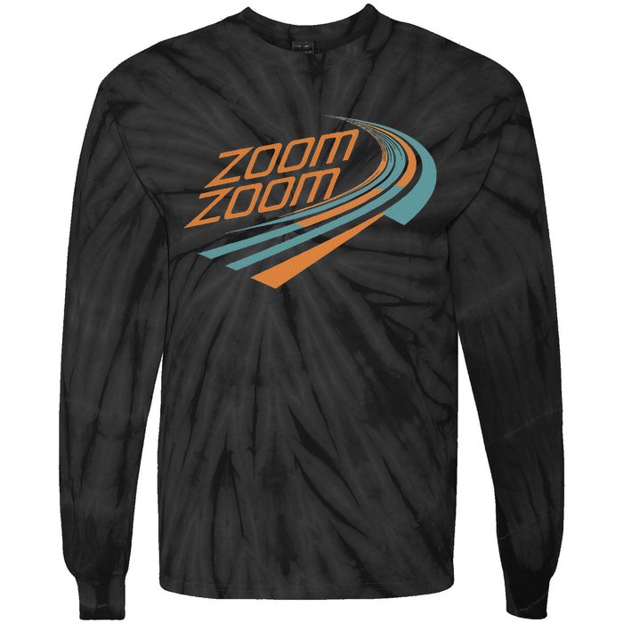 Zoom Zoom Racing Funny Graphic Tie-Dye Long Sleeve Shirt