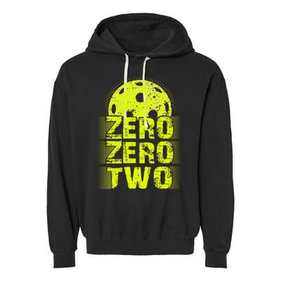 Zero Zero Two Pickleball Player Paddleball Garment-Dyed Fleece Hoodie