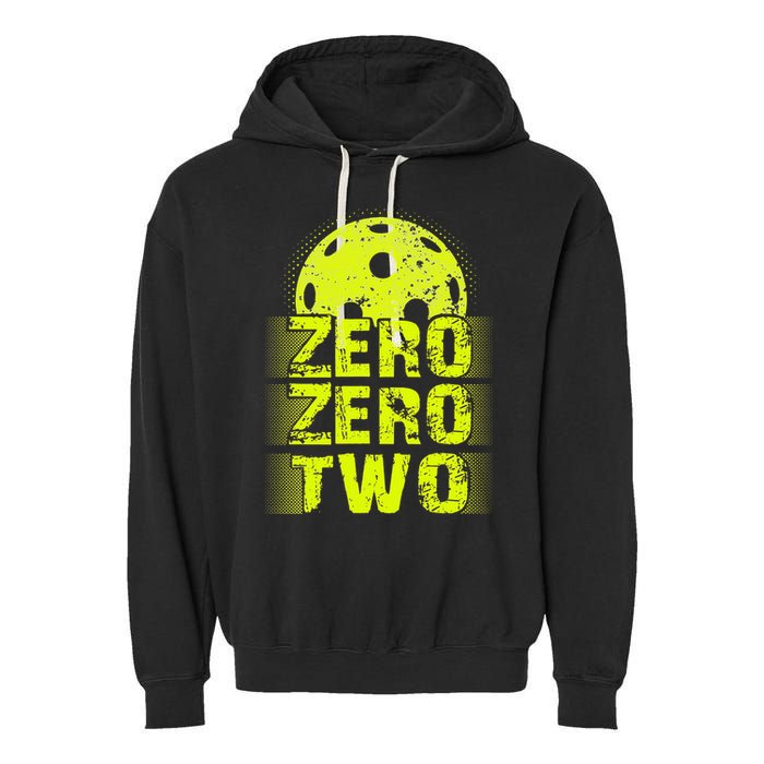 Zero Zero Two Pickleball Player Paddleball Garment-Dyed Fleece Hoodie