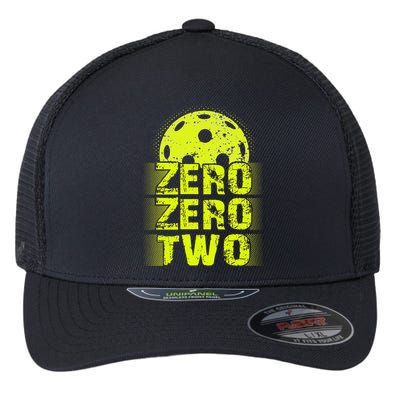 Zero Zero Two Pickleball Player Paddleball Flexfit Unipanel Trucker Cap