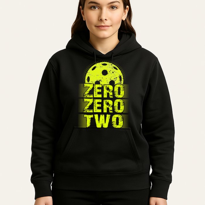 Zero Zero Two Pickleball Player Paddleball Hoodie
