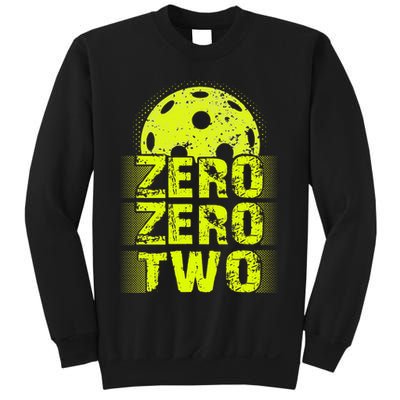 Zero Zero Two Pickleball Player Paddleball Sweatshirt