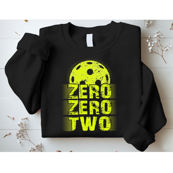Zero Zero Two Pickleball Player Paddleball Sweatshirt