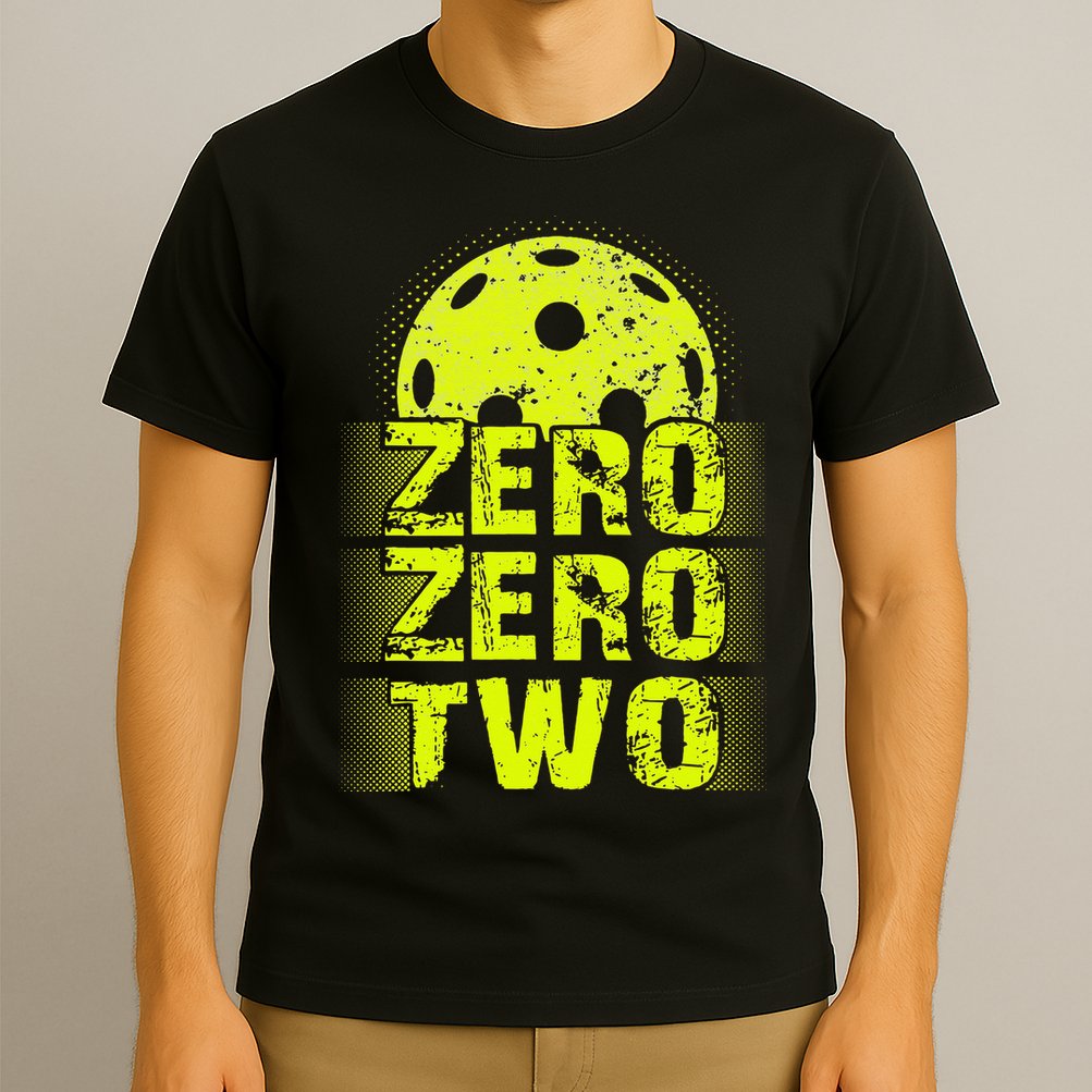 Zero Zero Two Pickleball Player Paddleball T-Shirt