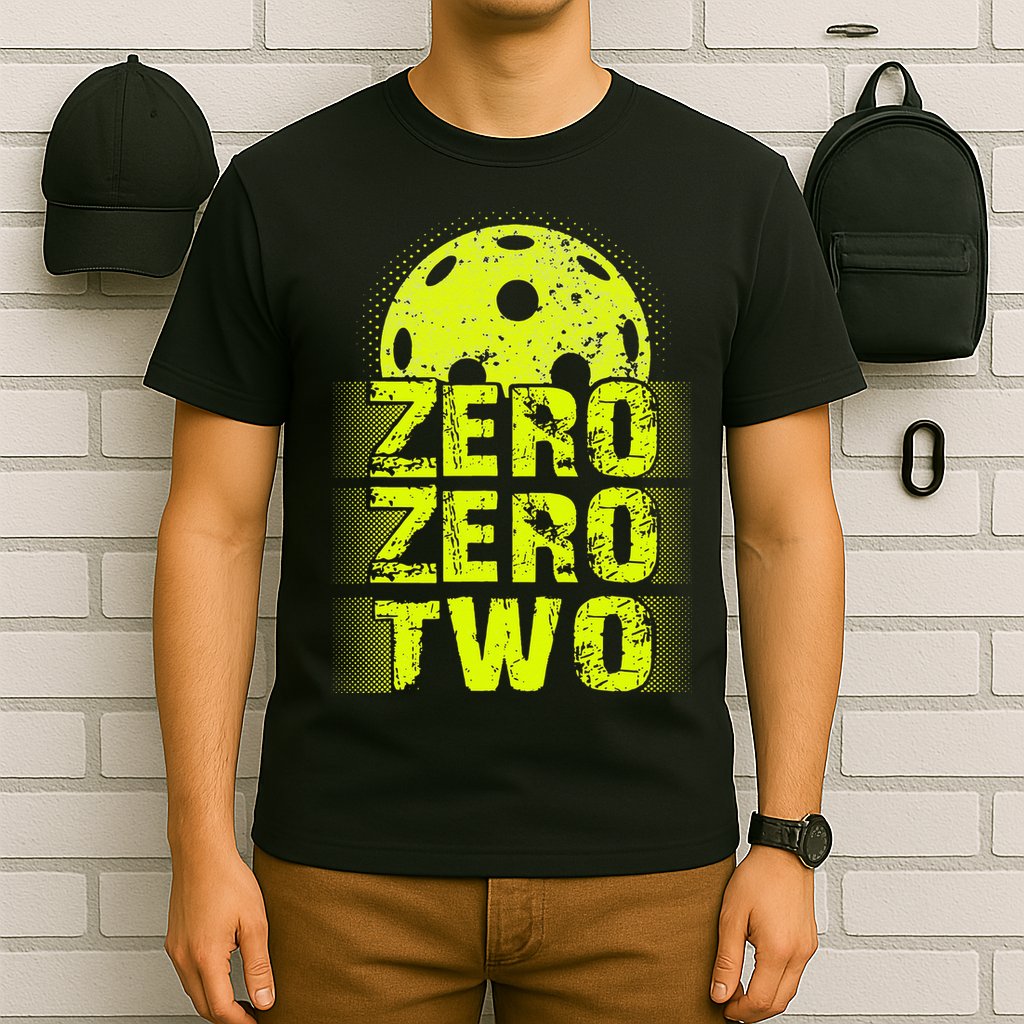 Zero Zero Two Pickleball Player Paddleball T-Shirt