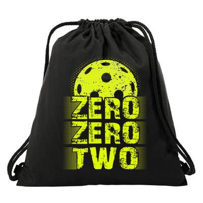 Zero Zero Two Pickleball Player Paddleball Drawstring Bag