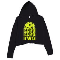 Zero Zero Two Pickleball Player Paddleball Crop Fleece Hoodie