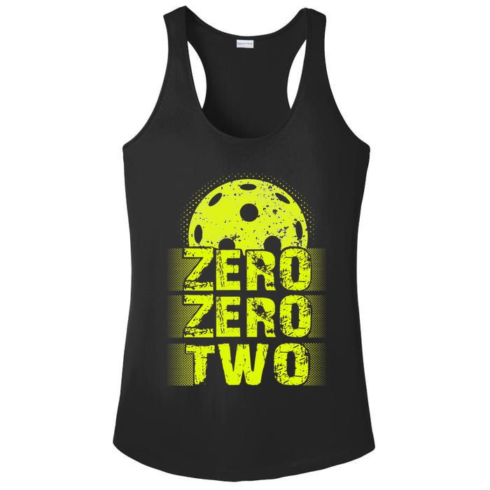 Zero Zero Two Pickleball Player Paddleball Ladies PosiCharge Competitor Racerback Tank
