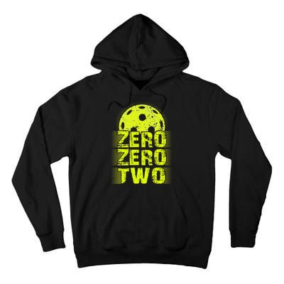 Zero Zero Two Pickleball Player Paddleball Tall Hoodie