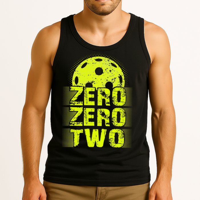 Zero Zero Two Pickleball Player Paddleball Tank Top