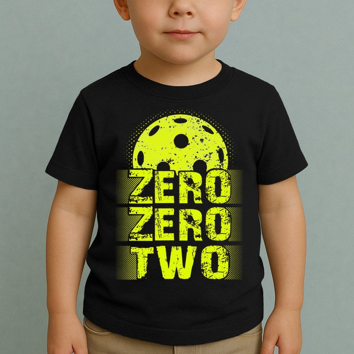 Zero Zero Two Pickleball Player Paddleball Toddler T-Shirt