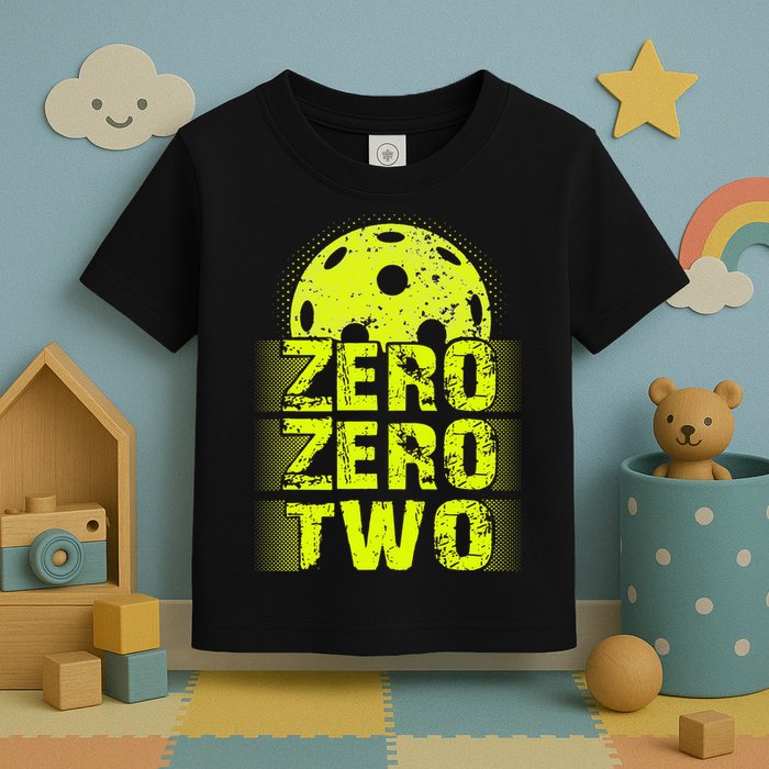 Zero Zero Two Pickleball Player Paddleball Toddler T-Shirt