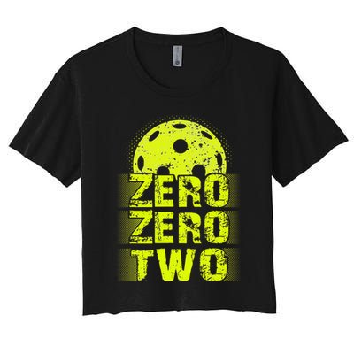 Zero Zero Two Pickleball Player Paddleball Crop Top