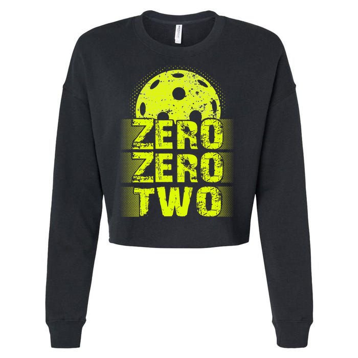 Zero Zero Two Pickleball Player Paddleball Cropped Pullover Crew
