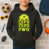 Zero Zero Two Pickleball Player Paddleball Kids Hoodie