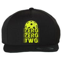 Zero Zero Two Pickleball Player Paddleball Wool Snapback Cap