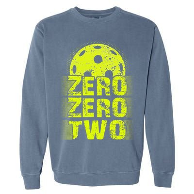 Zero Zero Two Pickleball Player Paddleball Garment-Dyed Sweatshirt