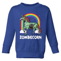 Z.ombiecorn Zo.mbie Unicorn Halloween Rainbow Toddler Sweatshirt