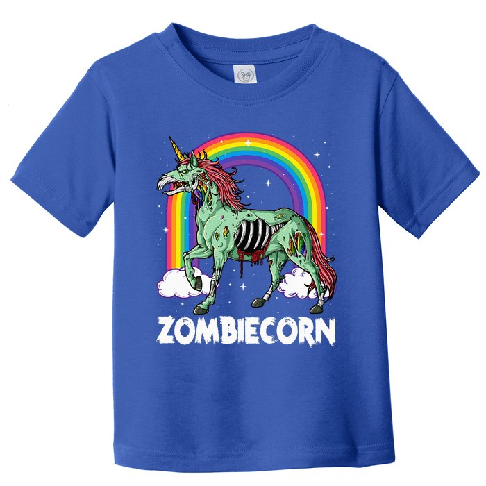 Z.ombiecorn Zo.mbie Unicorn Halloween Rainbow Toddler T-Shirt