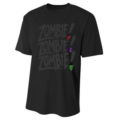 Zombie Zombie Zombie Performance Sprint T-Shirt