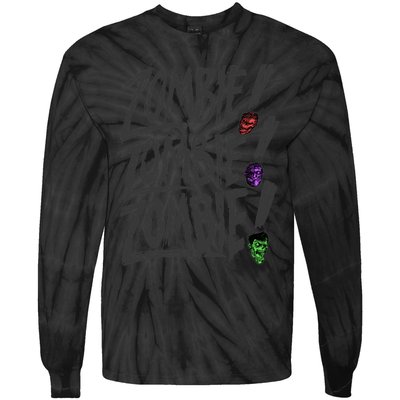 Zombie Zombie Zombie Tie-Dye Long Sleeve Shirt